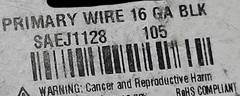 Lawson #16awg GPT SAE J1128 Automotive Primary Wire Cable Black /100ft