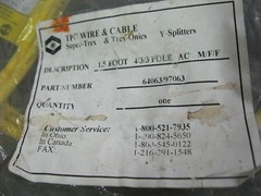 TPC 64063/97063 Cable 1.5 Ft. 4/3/3 Pole M/F/F
