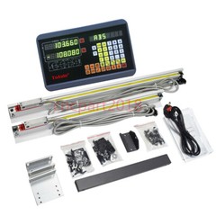 Digital Readout DRO Display+2pc Linear Glass Scale 2Axis Kit Mill Lathe Machine
