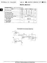 MOTOROLA MC4741CL, 14-Pin Differential Input1 Operational Amplifier, (4 Pieces)