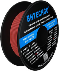 22 Gauge Silicone Wire Spool 250 ft Red Flexible 22 AWG Stranded Tinned Copper W