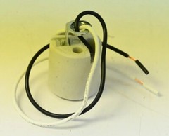 White Ceramic Porcelain Bulb Light Lamp Socket 250V 660W E136278 Sun-Lite