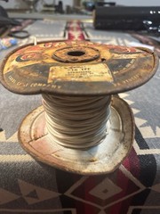 Vintage Carol Cable Co Metal Wire Spool Pawtucket RI #16 TFF