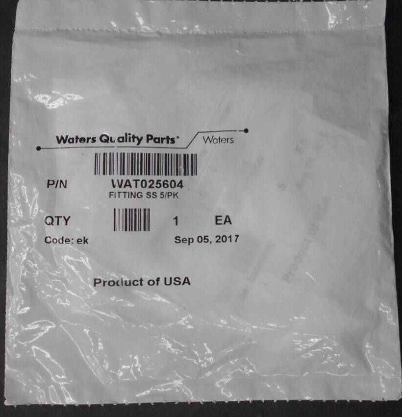 Waters Part: WAT025604 Fitting SS 5/PK