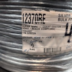 ALPHA WIRE Silver Bulk FT 12370RE P/N 970229 600ft