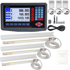 LCD Digital Readout DRO Linear Kit Glass Scales Encodor for 9×42 Bridgeport Mill