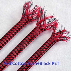 PET&PP Cotton Yarn Mixed Braided Cable Sleeving/Harness/Sheathing, Φ4mm/8mm/12mm