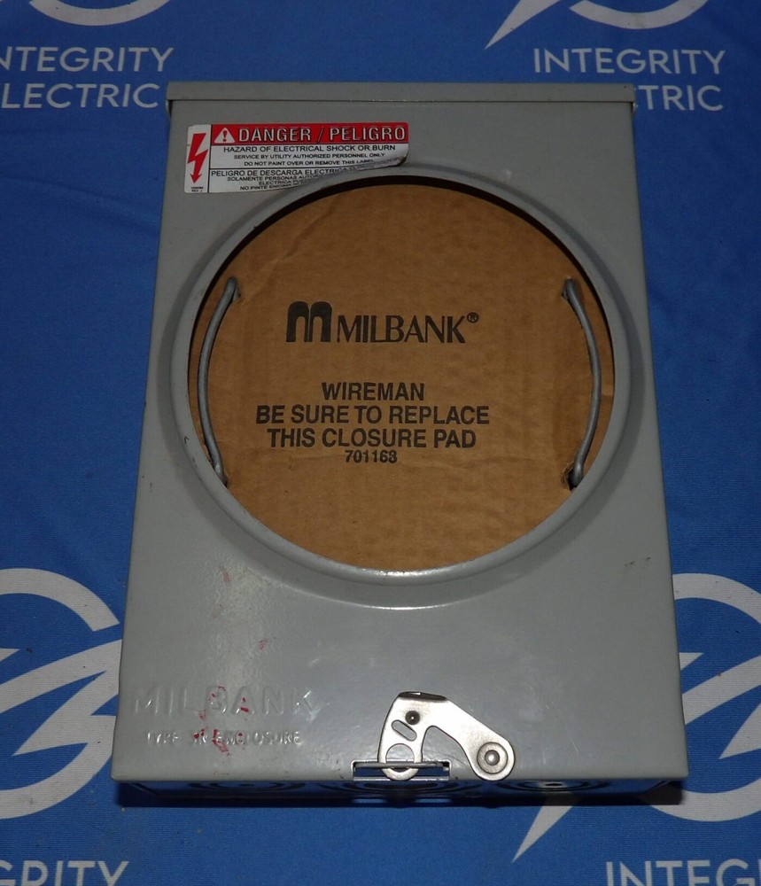 NOS MILBANK Series U-125 Type 3R Enclosure Meter Socket + 1 Year Warranty