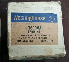 2 WESTINGHOUSE T600MA, Two Cable, 2/0-500MCM For Type MA Breaker
