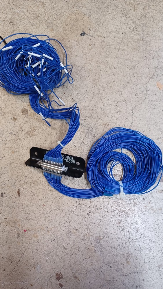 Instrumentation wire harness d sub DB25 4 foot long bulkhead connection