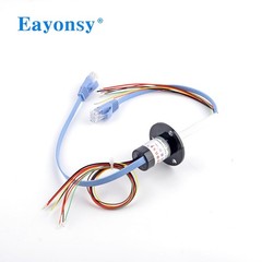 Gigabit Ethernet Slip Ring 1000Base-T 1 Cable Power Signal Flange RJ45 Joint