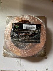 Copper ground strap Flat- 2 Inch wide .022 in Thick – 10 FT roll Pure Copper.