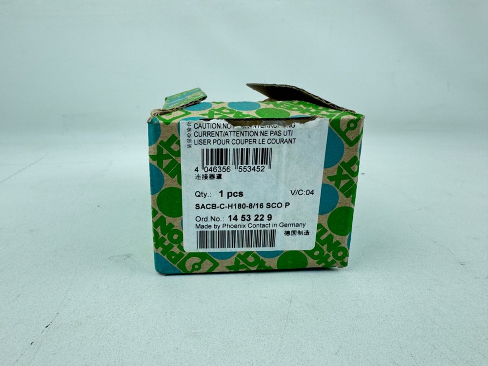Phoenix Contact SACB-C-H180-8/16 SCO P Connector Cover 1453229 *OPEN BOX*