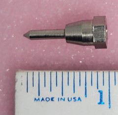 Lot of 6 – OLDAKER MFG – AP-81 – Test Probe Tips, Threaded Spherical Tip. USA
