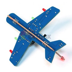 LED Flowing Light Aircraft Model Kit DIY Electronic Kit Circuit Toy Soldering