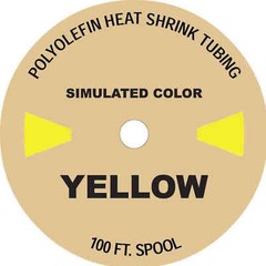 100 FT. YELLOW 1″ Polyolefin 2:1 Heat Shrink Tubing