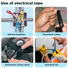 Vinyl Electrical Tape Flame Retardant Insulation Wire Wrap Color Coding 66ft