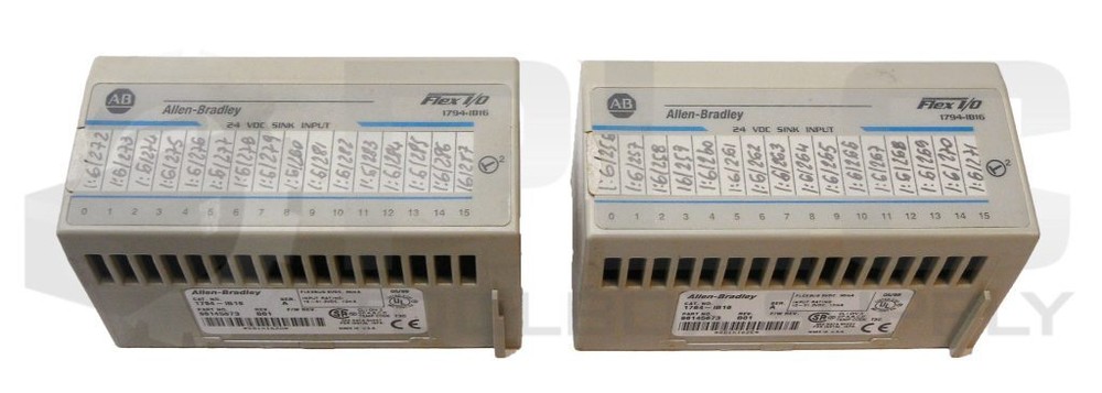 LOT OF 2 ALLEN BRADLEY 1794-IB16 /A INPUT MODULE 5VDC