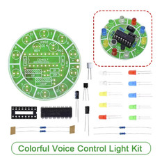 CD4017 Voice Control RGB LED Rotating Light DIY Electronic Kit