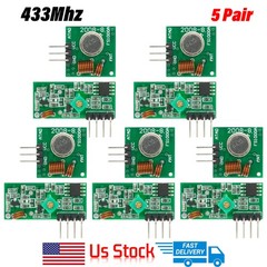 433Mhz Wireless RF Transmitter Module + Receiver Alarm For Arduino DIY 5Pair