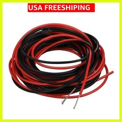 24 Gauge Silicone Wire red and Black Each 10ft Flexible 24 AWG Stranded Tinne…
