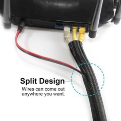 5M DIY Braided Wire Cable Sleeve Nylon Cord Protector Split Pipe Cable Organizer