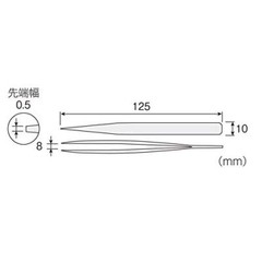HOZAN Phosphor Bronze Tweezers Non-Magnetic Total Length 125mm Opening PP-149
