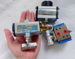 C-UTE 1/4 3/8 1/2 3/4 Mini pneumatic ball valve C-UTE pneumatic ball valve 316