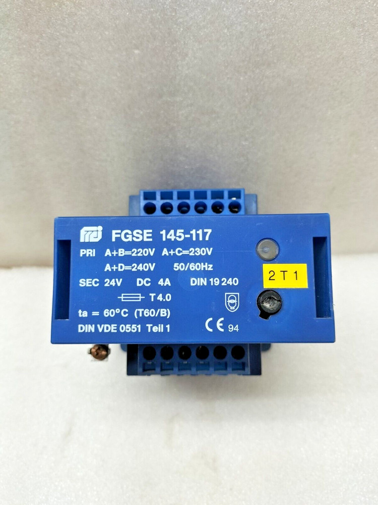 FGSE 145-117 TRANSFORMER A+B=220V A+C=230V A+D=240V 50/60 Hz