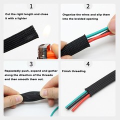 Expandable Braided Cable Sleeving 3mm 4mm 6mm Auto Wiring Harness Tidy Sheathing