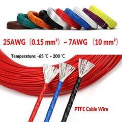 PTFE Cable Wire Flexible Tinned Copper Stranded 7 9 11 13 14 16 18 19 20~ 25 AWG