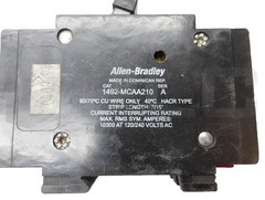 LOT OF 2 ALLEN BRADLEY 1492-MCAA210 /A CIRCUIT BREAKER 2P 120-240VAC 10A