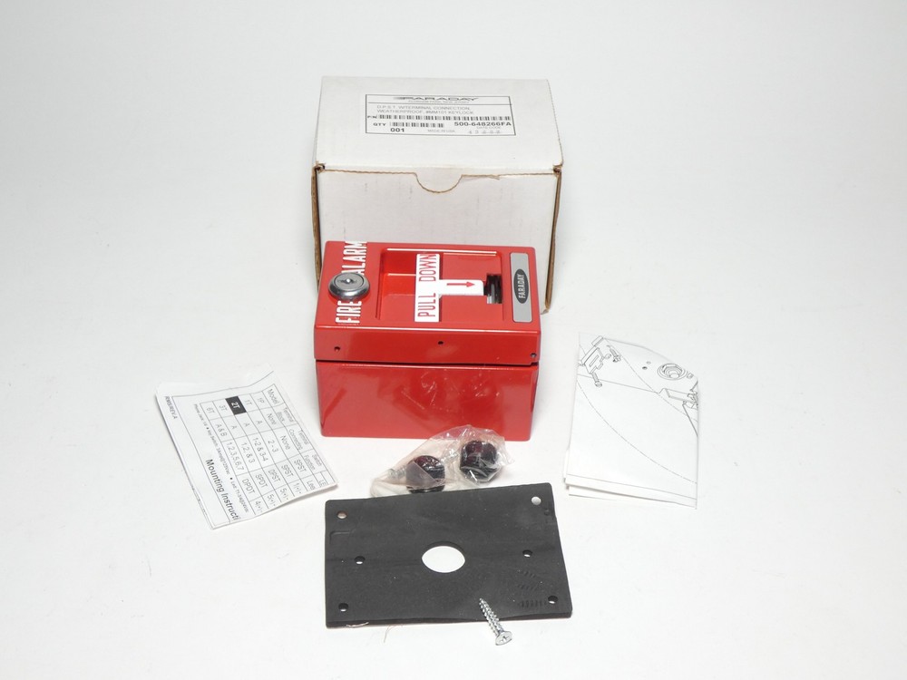Faraday 500-648266FA Weatherproof Fire Alarm Pull Station NO KEYS – NEW Surplus!