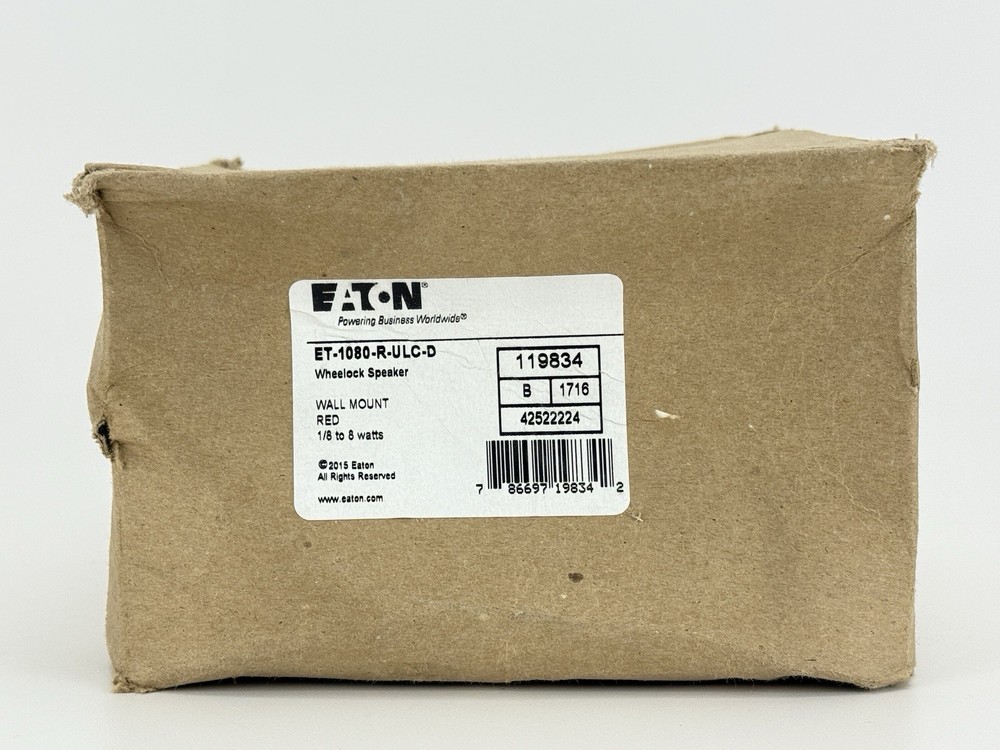 NIB EATON CORPORATION WHEELOCK SPEAKER ET-1080-R-ULC-D / ET1080R