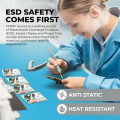 ESD Mat Kit with Wrist Strap and Grounding Cord (2ft x 4ft, Blue) 2ft x 4ft