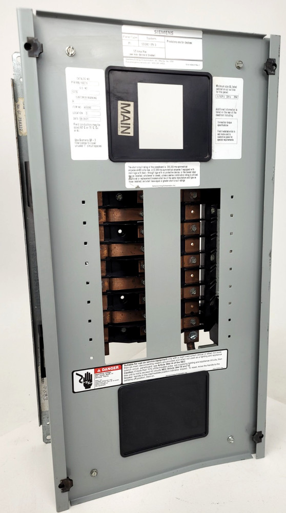 P1 Siemens 18 Circuit 125 Amp 120/240V 1 Phase Main Breaker Panel Interior