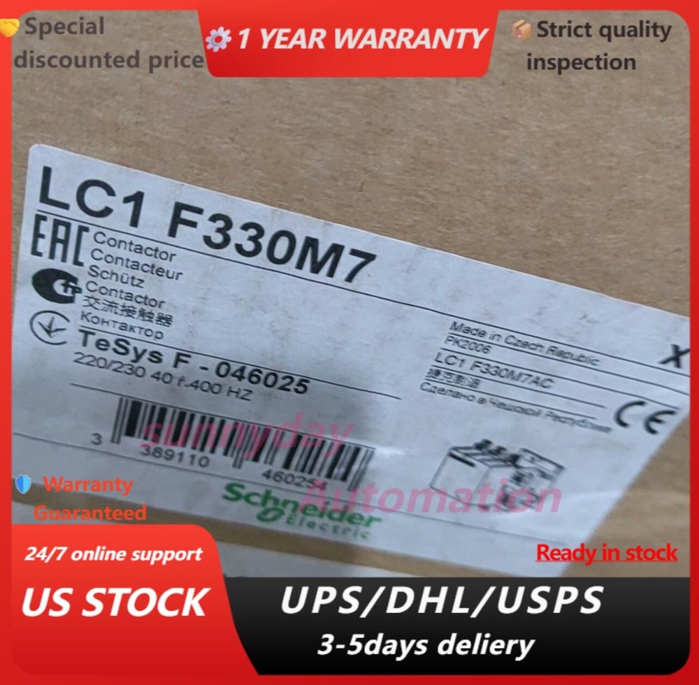 one New snd Contactor LC1F330M7 330A 220V 50/60Hz Fast Ship