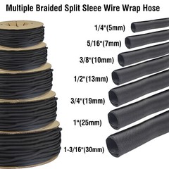 Split Wire Loom Tubing Power Cord Protector Cable Sleeve Wires Management Wrap