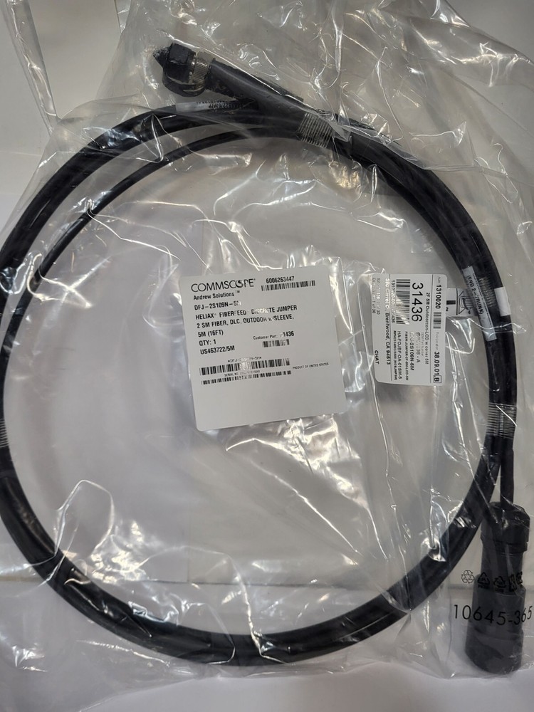 NEW CommScope 5 m HELIAX Direct Tail Cable Assembly DFJ-2S109N-5M