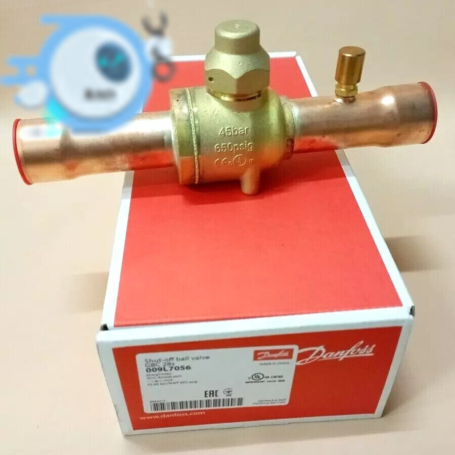 1PC – Danfoss 009L7056 shut-off ball valve, GBC 28s, 1 1/8in/Solder ODF – New~