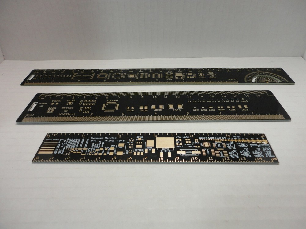 Kit Ruler Cable PCB Set of 3 x 15cm 20cm 25cm Electronics Chip Pitch Measurement