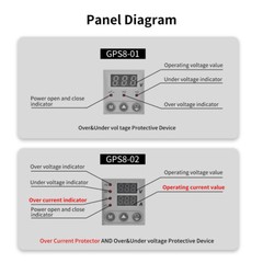 GEYA Over Current Protector Over&Under voltage Protective Device 40A 63A 220V