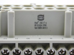 Harting Han 24E-F-S 16A 500V 6KV 600V HS 12