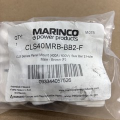 New CLS40MRB-BB2-F Marinco 400A Cam Connector 2-Hole Busbar Green Fast Shipping