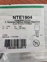 NTE1904 Integrated Circuit 3-Terminal Positive Voltage Regulator (Low Dropout)