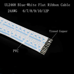 6 7 9 10 12 Way Flexible Flat Ribbon Cable Hook Up Wire 24 awg 1.6mm Picth