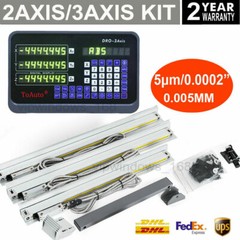 2/3 Axis DRO Display Kit Linear Scale Digital Readout For Bridgeport Mill Lathe