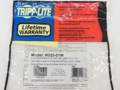 Tripp-Lite N320-01M Duplex Multimode 3′ Fiber Patch Cable – NEW Surplus!