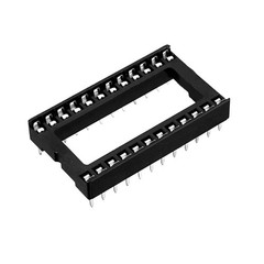 6pcs 15.24mm Row Pitch 2 Row 24 Flat Pins Soldering DIP IC Chip Socket Adaptor