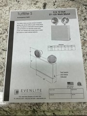 EVENLITE INC. TUFFLITE S4E100 EMERGENCY LIGHT, 120/277/347V – 12V 100W – NEW